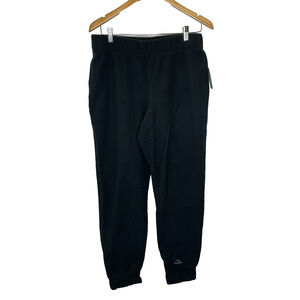 Women's Small L.L.Bean Fleece Polyester Tapered Leg Pull-On Black Pants NEW $45